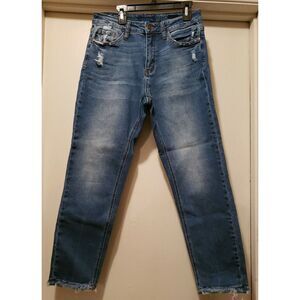 Women's Judy Blue Skinny Jeans Size 28 Inseam 26" Distressed No tags Raw Hem